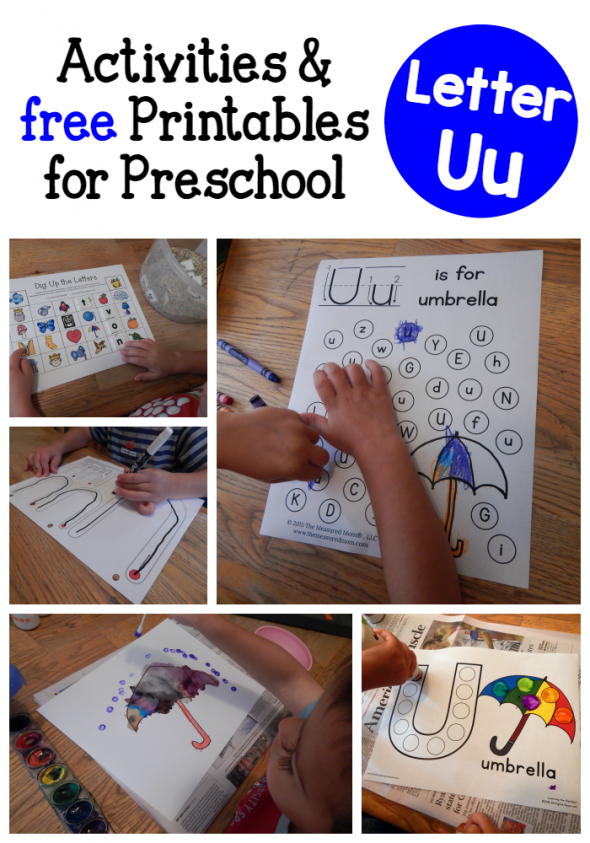 Looking for letter U activities for preschoolers? You'll love the variety of activities (plus free printables!) in this post.