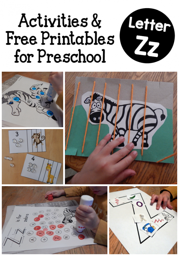Check out our collection of letter Z activities for preschoolers - with links to free printables!