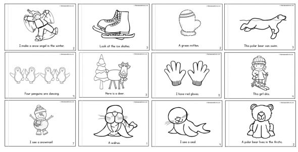 winter color me readers collage