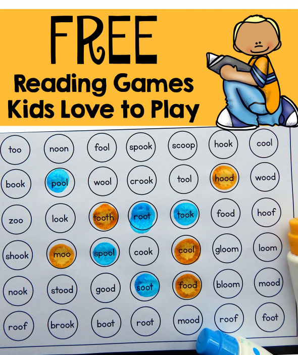 These free games are a great oo words activity! My preschooler loves to see who gets four in a row first. 