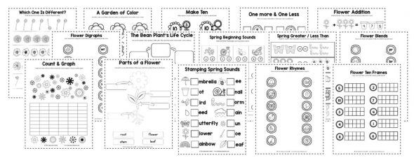 spring activity sheets - the measured mom