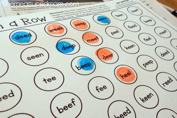 Free no prep games for ee words! 