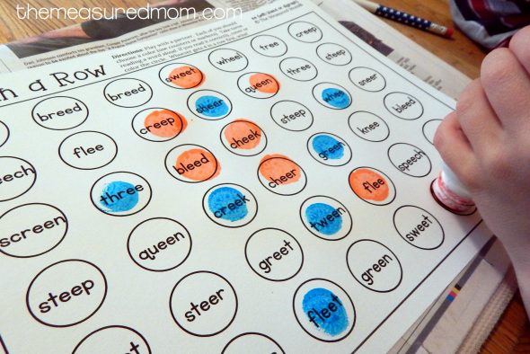 Free no prep games for ee words! 