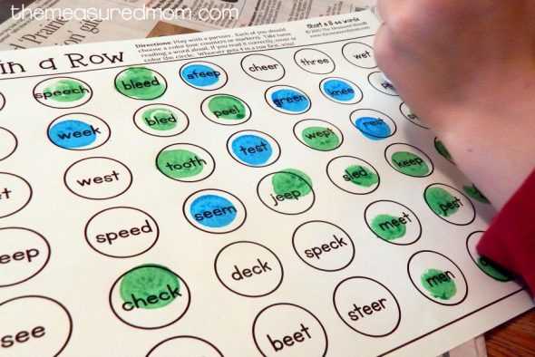 Free no prep games for ee words! 