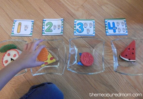 My preschooler had so much fun with these free syllable sorting cards. The other syllable activities are great too - especially the jumping one!