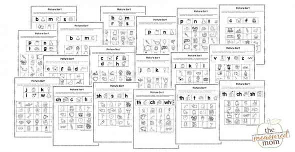 18 beginning sound picture sorts sample