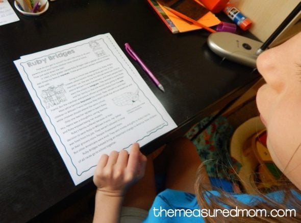 Ruby Bridges comprehension passage 2