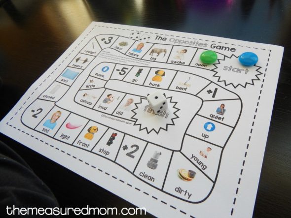 This opposites game is a great learning tool for kids in preschool through first grade. We love the real images! 
