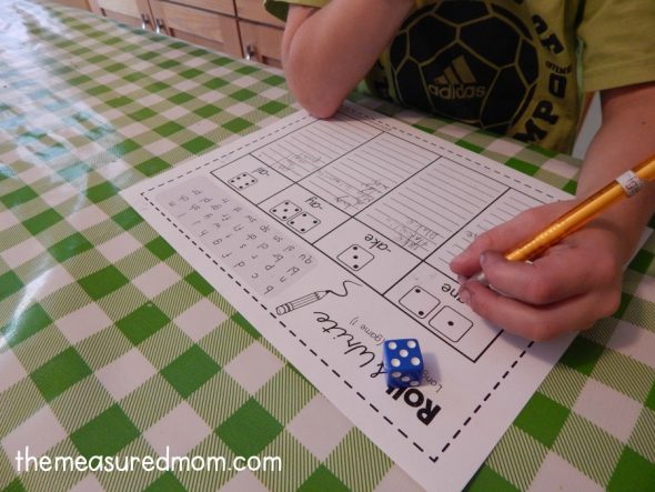 These roll & write games give kids so much practice with long vowel word families!