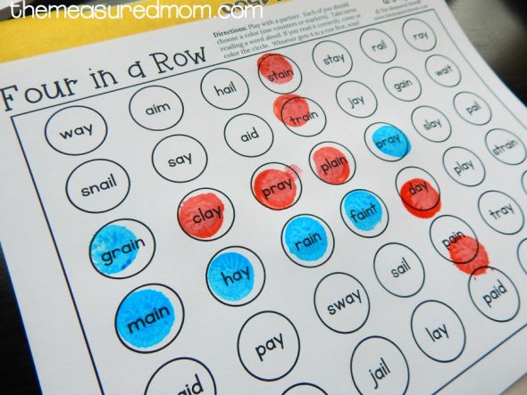 Download this set of three no prep games for reading ai and ay words!