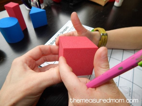 Download these free 3D shape worksheets!