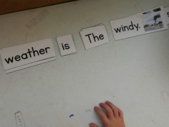 Grab this free weather activity for your young learners. Making pocket chart sentences is so much fun! 