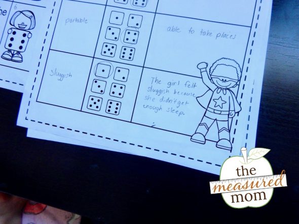 This game-like activity is perfect for vocabulary review in third, fourth, and fifth grade!