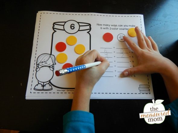 These addition worksheets provide a hands-on way to create and record number sentences - free!