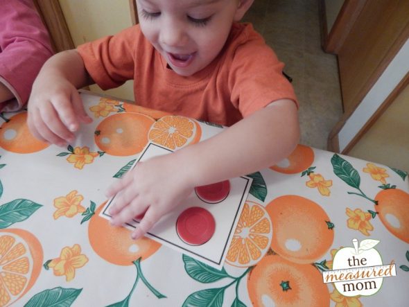 child using letter card