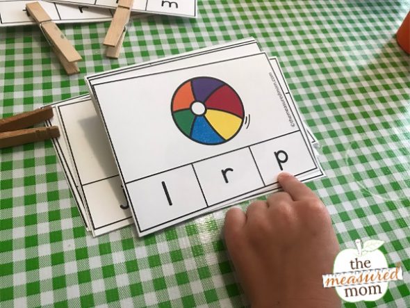 clip cards for ending sounds