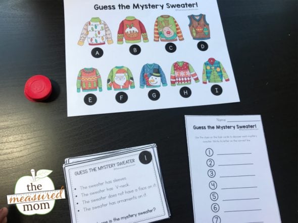 Picture of Christmas sweater problem solving activity