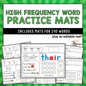 High Frequency Word Practice Mats - 240 words!