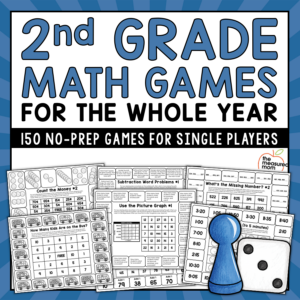 Second Grade No-Prep Math Games for the Year