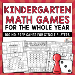 Kindergarten No-prep Math Games for the Year