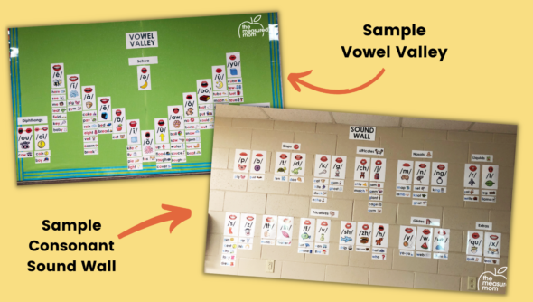 Sample vowel valley and sound wall