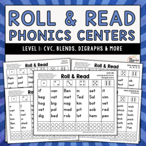 Roll & Read Phonics Games - Level 1 - CVC - Blends - Digraphs