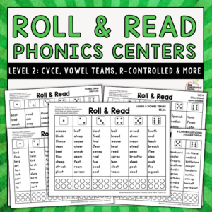 Roll & Read - Level 2 - CVCE - Vowel Teams - R-Controlled & More