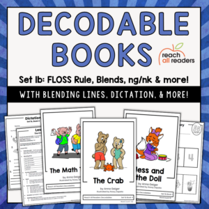 Decodable Books & Lessons Set 1b: FLOSS Rule, Blends, ng/nk and more