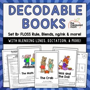 Decodable Books & Lessons Set 1b: FLOSS Rule, Blends, ng/nk and more