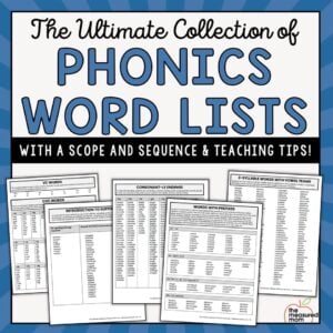 Ultimate Collection of Phonics Word Lists