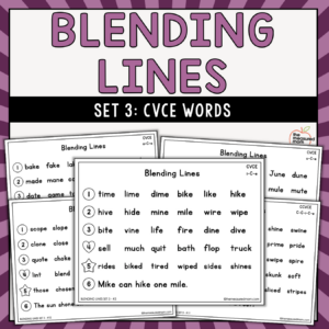 Blending Lines for CVCE Words