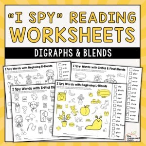 I Spy Words with Blends and Digraphs