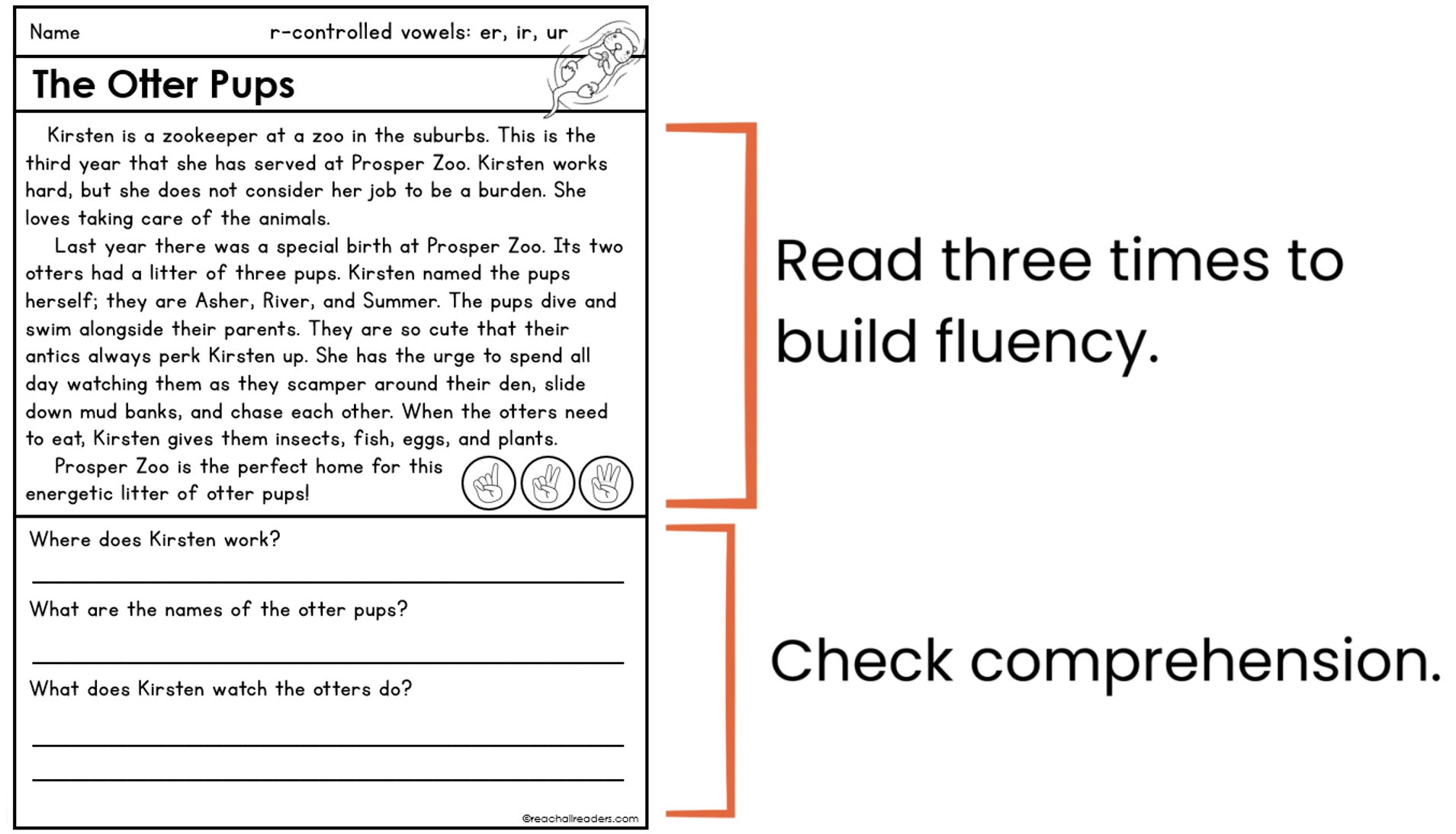 Decodable Passages: R-Controlled Vowels, Diphthongs, & More - Reach All ...