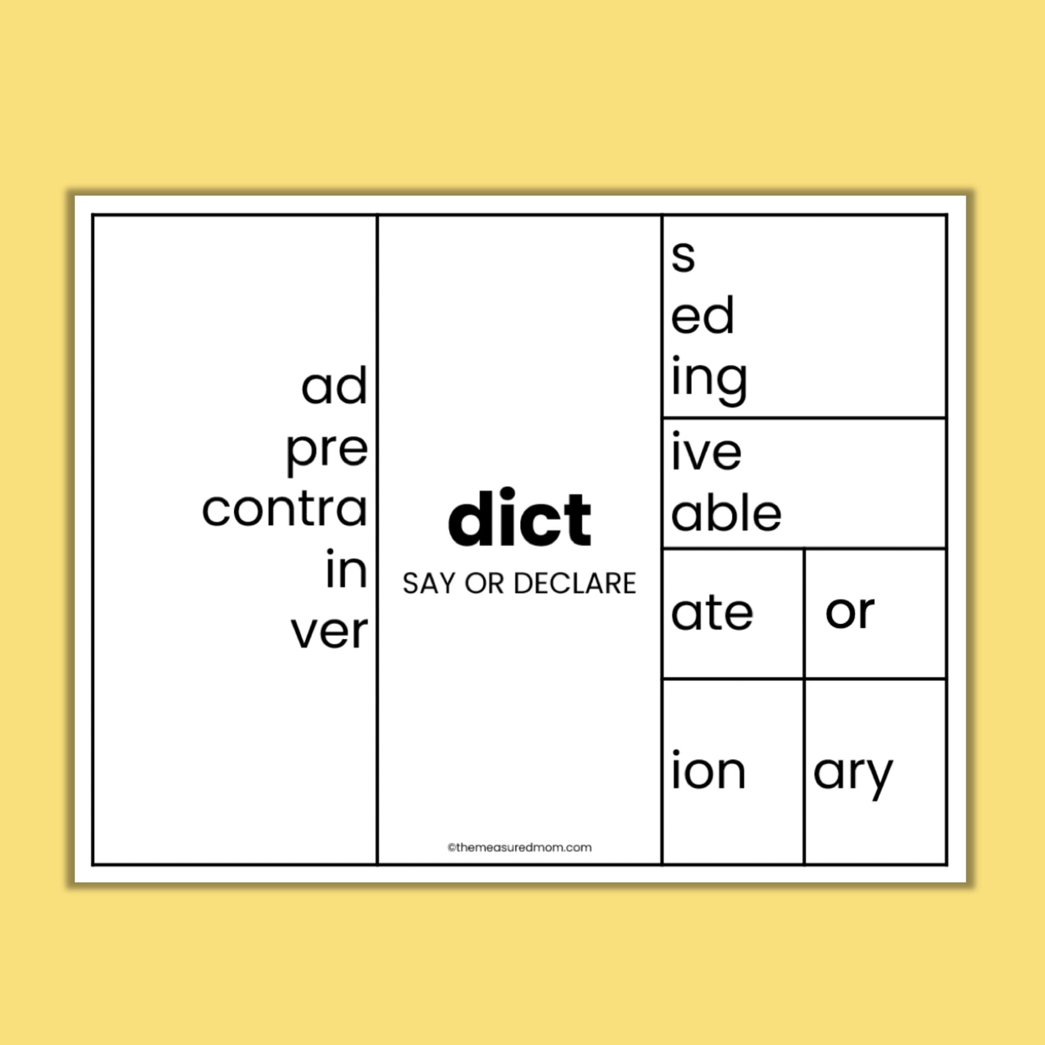 Free word matrix activities - Reach All Readers