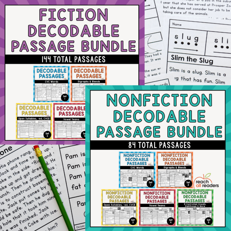 Flash Sale: Decodable & Nonfiction Decodable Passage Bundle - Reach All ...