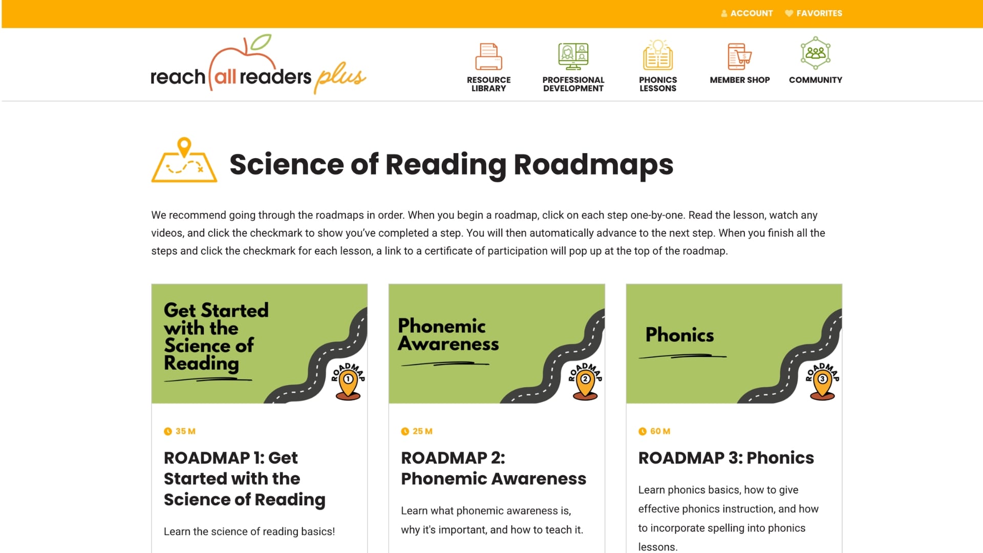 Science of Reading Roadmaps