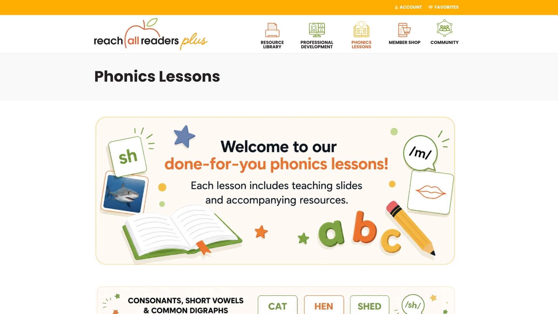 Phonics lesson overview