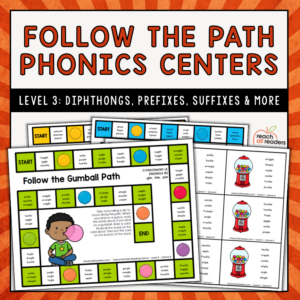Phonics Games - Follow the Path - Level 3 - Diphthongs - Prefixes - Suffixes & More