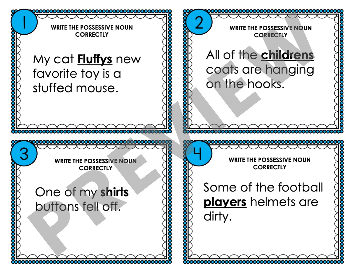 Write the Possessive Noun